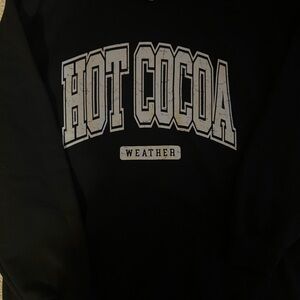 Black 'Hot Cocoa Weather' Sweater